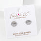 White Gold Dipped CZ Pave 8mm Round Stud Earrings