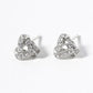 18k Gold Dipped CZ Pave 8mm Triangle Post Stud Earrings