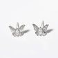 18K Gold Dipped CZ Pave Butterfly Stud Earrings