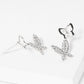 18K Gold Dipped CZ Pave Butterfly Stud Earrings