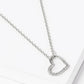 18K Gold Dipped CZ Pave Delicate Heart Pendant Necklace