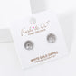 White Gold Dipped CZ Pave Delicate Tree Of Life Stud Earrings