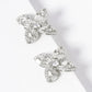 18k Gold Dipped CZ Pave Designer Inspired Flower Stud Earrings
