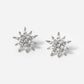 18k Gold Dipped CZ Pave Double Star Stud Earrings