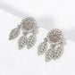 18k Gold Dipped CZ Pave Dreamcatcher Stud Earrings