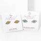 White Gold Dipped CZ Pave Evil Eye Spiritual Stud Earrings