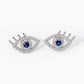 18k Gold Dipped CZ Pave Evil Eye Stud Earrings