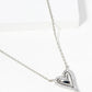 18k Gold Dipped CZ Pave Heart Pendant Necklace
