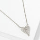 18k Gold Dipped CZ Pave Heart Pendant Necklace