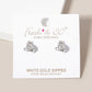 White Gold Dipped CZ Pave Impossible Triangle Stud Earrings
