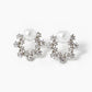 18k Gold Dipped CZ Pave Pearl Wreath Stud Earrings