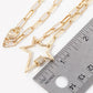White Gold Dipped CZ Pave Star Pendant Chain Necklace