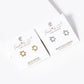 White Gold Dipped CZ Pave Star Of David Stud Earrings