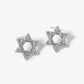 18k Gold Dipped CZ Pave Star Of David Stud Earrings