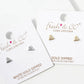 White Gold Dipped CZ Pave Triangle Stud Earrings