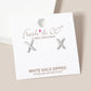 White Gold Dipped CZ Pave X Shape Stud Earrings