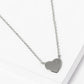 18K Gold Dipped CZ Stone 9mm Heart Pendant Necklace