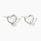 18k Gold Dipped CZ Stone Delicate Heart Post Stud Earrings