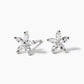 18k Gold Dipped Dainty CZ Flower Post Stud Earrings