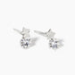 18k Gold Dipped Delicate CZ Double Stars Post Stud Earrings