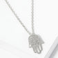 18K Gold Dipped Filigree Hamsa Pendant Necklace
