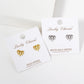 White Gold Dipped Geometric Elephant Stud Earrings