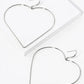 18K Gold Dipped Giant Wire Heart Drop Lightweight Earrings
