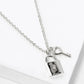 18K Gold Dipped Heart Shaped Key And Padlock Pendant Necklace