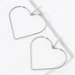 18K Gold Dipped Large Wire Heart Drop Dangle Post Earrings