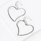 18K Gold Dipped Organic Wire Heart Drop Lightweight Earrings