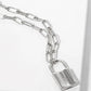 18k Gold Dipped Padlock Pendant Chain Necklace