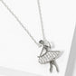 18K Gold Dipped Pave Cubic Zirconia Ballerina Pendant Necklace