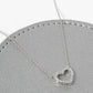 18K Gold Dipped Pave Cubic Zirconia Heart Pendant Necklace
