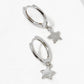 18K Gold Dipped Star Drop 10mm Huggie Hoop Earrings