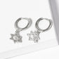18K Gold Dipped Star Of David Drop 10mm Huggie Hoop Earrings