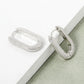 18k Gold Dipped Textured 20mm Oval Hoop Earrings