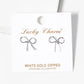 White Gold Dipped Textured Wire Ribbon Bow Post Stud Earrings