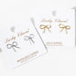White Gold Dipped Textured Wire Ribbon Bow Post Stud Earrings