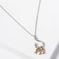 18k Gold Dipped Three Fish With A Hook Pendant Necklace