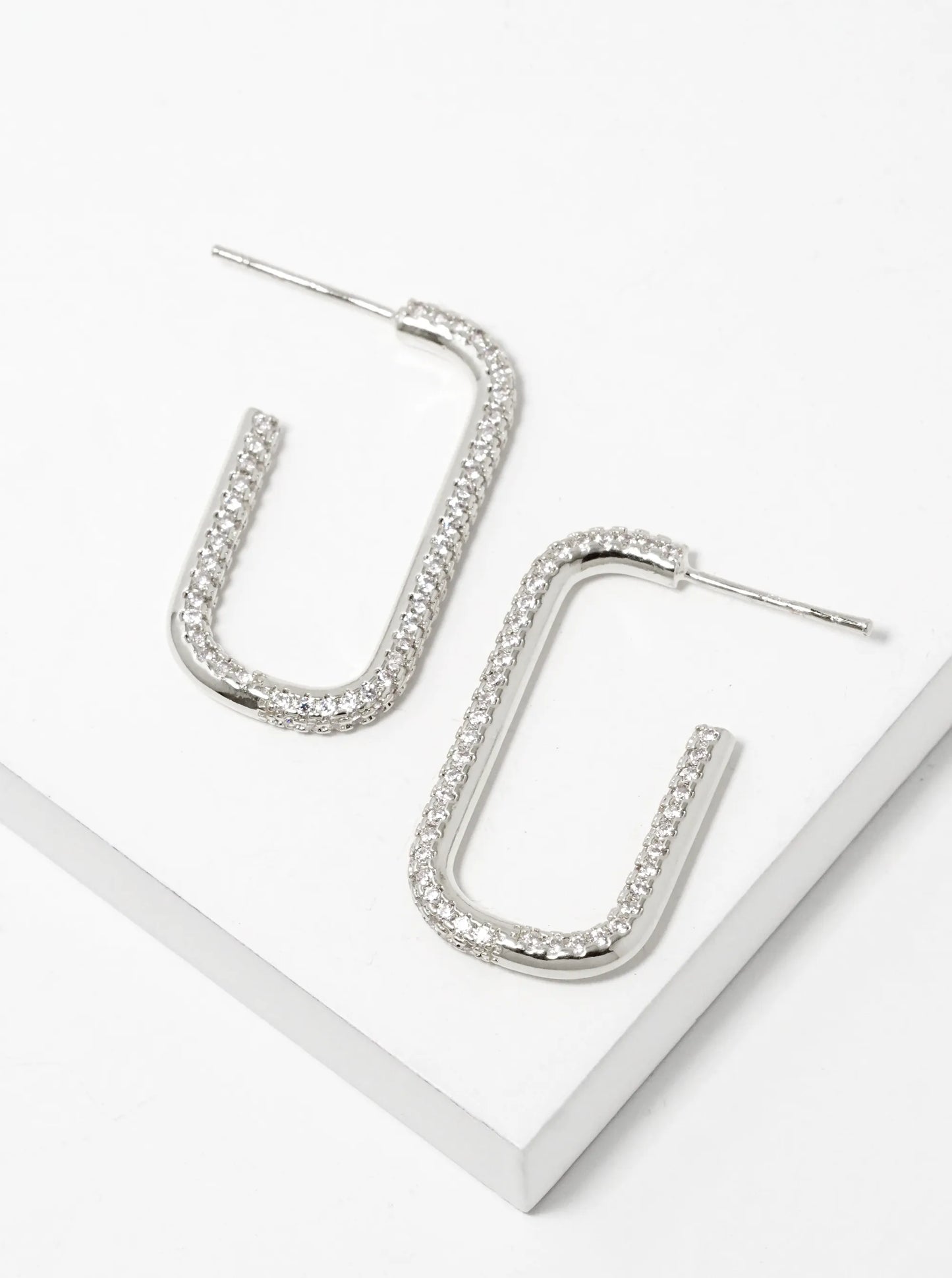 18k Gold Dipped Tiny CZ Pave Delicate Open Hoop Earrings