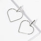 18K Gold Dipped Wire Heart Drop Dangle Post Earrings