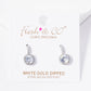 White Gold Dipped 15mm CZ Pave Round Metal Post Stud Earrings