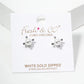 White Gold Dipped 6mm Glass Pearl Post Stud Earrings