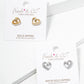 White Gold Dipped CZ And Glass Pearl Beaded Heart Post Stud Earrings