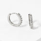 18k Gold Dipped CZ Pave 10mm Huggie Hoop Earrings
