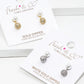 White Gold Dipped CZ Pave Ball Drop Pearl Post Stud Earrings