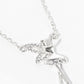 18k Gold Dipped CZ Pave Fairy Pendant Delicate Necklace