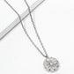 18k Gold Dipped CZ Pave Flower Pendant Dainty Necklace