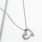 18k Gold Dipped CZ Pave Heart Pendant Delicate Necklace