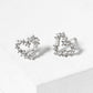 18k Gold Dipped CZ Pave Heart Post Stud Earrings